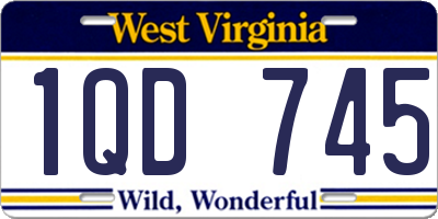WV license plate 1QD745