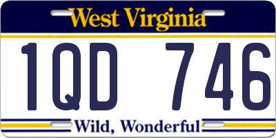 WV license plate 1QD746