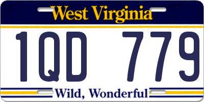 WV license plate 1QD779
