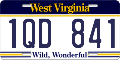 WV license plate 1QD841