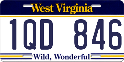 WV license plate 1QD846
