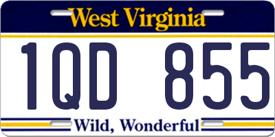 WV license plate 1QD855