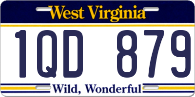 WV license plate 1QD879