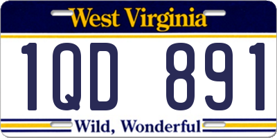 WV license plate 1QD891