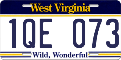WV license plate 1QE073