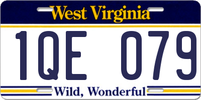 WV license plate 1QE079