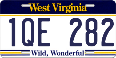 WV license plate 1QE282