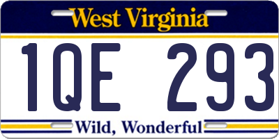 WV license plate 1QE293