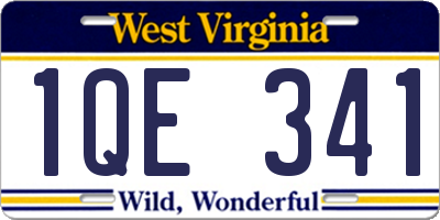 WV license plate 1QE341