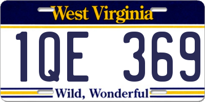 WV license plate 1QE369