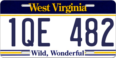 WV license plate 1QE482