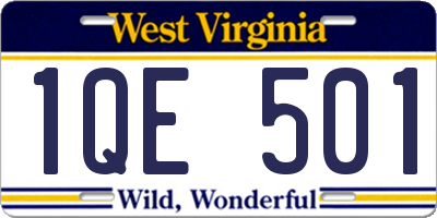 WV license plate 1QE501