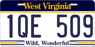 WV license plate 1QE509