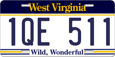 WV license plate 1QE511