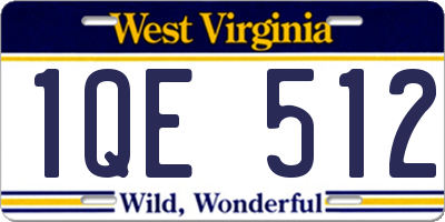 WV license plate 1QE512