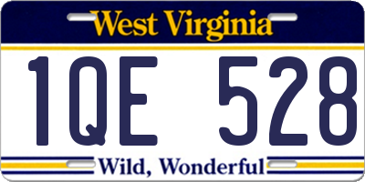 WV license plate 1QE528