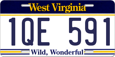 WV license plate 1QE591