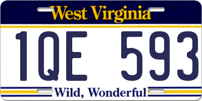 WV license plate 1QE593