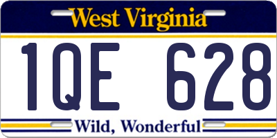 WV license plate 1QE628
