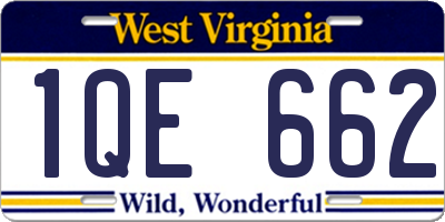 WV license plate 1QE662