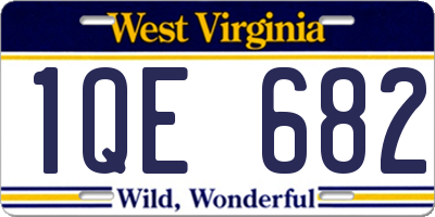 WV license plate 1QE682