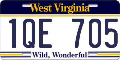 WV license plate 1QE705