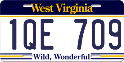 WV license plate 1QE709