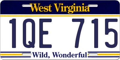 WV license plate 1QE715