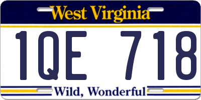 WV license plate 1QE718