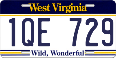 WV license plate 1QE729