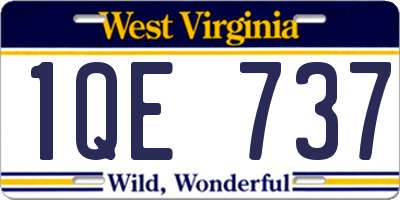 WV license plate 1QE737