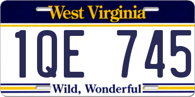 WV license plate 1QE745