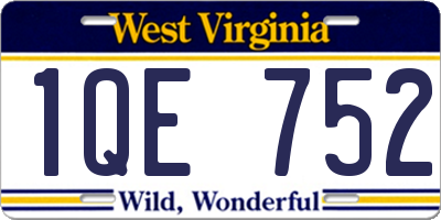 WV license plate 1QE752