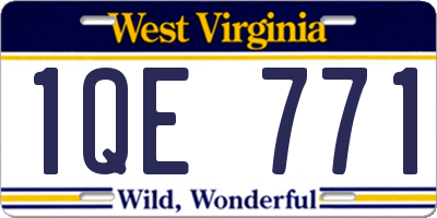 WV license plate 1QE771