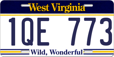 WV license plate 1QE773