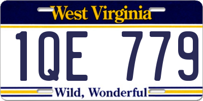 WV license plate 1QE779