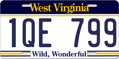 WV license plate 1QE799
