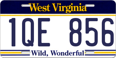 WV license plate 1QE856