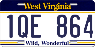 WV license plate 1QE864