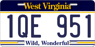 WV license plate 1QE951