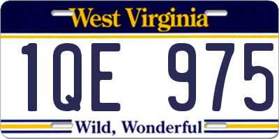 WV license plate 1QE975