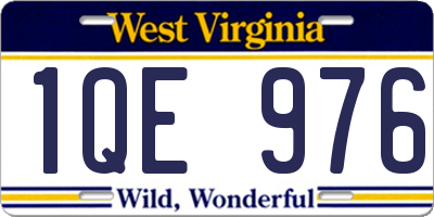 WV license plate 1QE976
