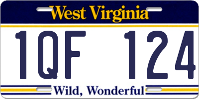 WV license plate 1QF124