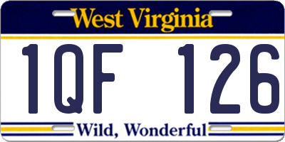 WV license plate 1QF126