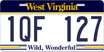 WV license plate 1QF127