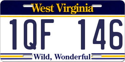 WV license plate 1QF146