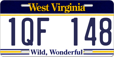 WV license plate 1QF148