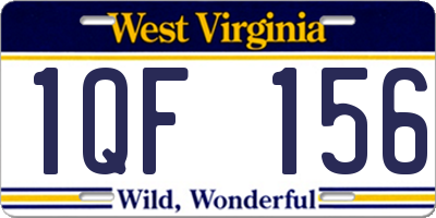 WV license plate 1QF156