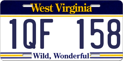 WV license plate 1QF158