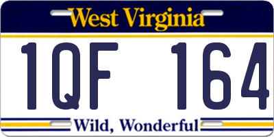 WV license plate 1QF164